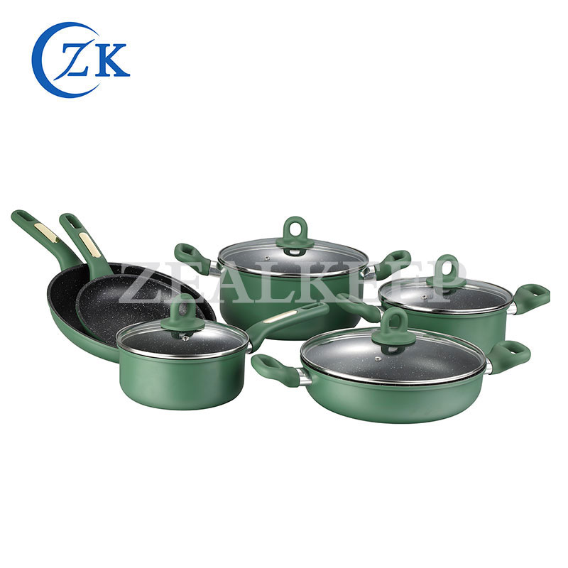 ¿Por qué debería elegir el juego de utensilios de cocina antiadherentes de aluminio con borde enrollado y mango de goma para su cocina?